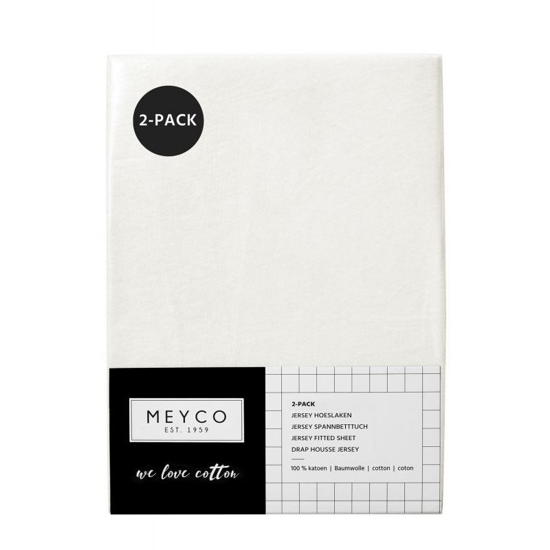 Meyco hoeslaken 2 pack off white