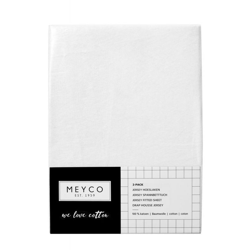 Meyco hoeslaken 2 pack wit