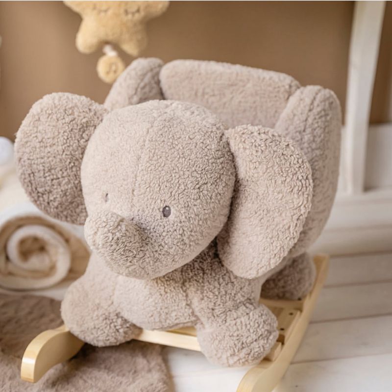 schommelpaard olifant teddy taupe nattou, wipstoel baby, baby bouncer teddy olifant