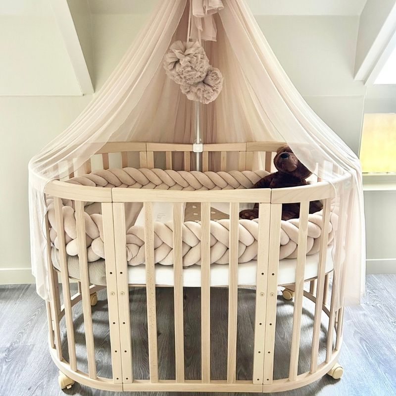 ovaal wiegje & ledikant 7-1 - ovaal ledikantje - ovaal peuterbed - ovaal kinderbed