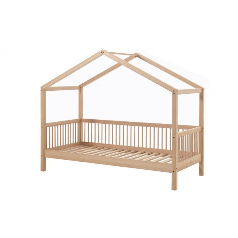 Peuterbedje dallas naturel, naturel peuterbedje, kinderbedje, peuterbedje met dak