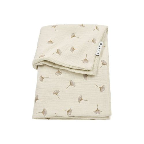 wiegdeken ginkgo, zomer babydeken, hydrofiel dekentje, hydrofiel wiegdeken, mousseline wiegdeken, mousseline babydeken, deken voor wieg of mozesmand