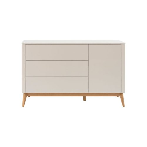 Commode, Beige commode, Beige babykamer, Baby commode pootjes