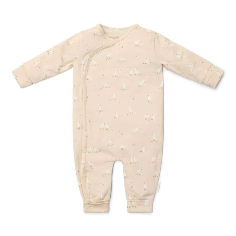 Boxpakje beige, Boxpakje little goose beige, Babypakje ganzen beige