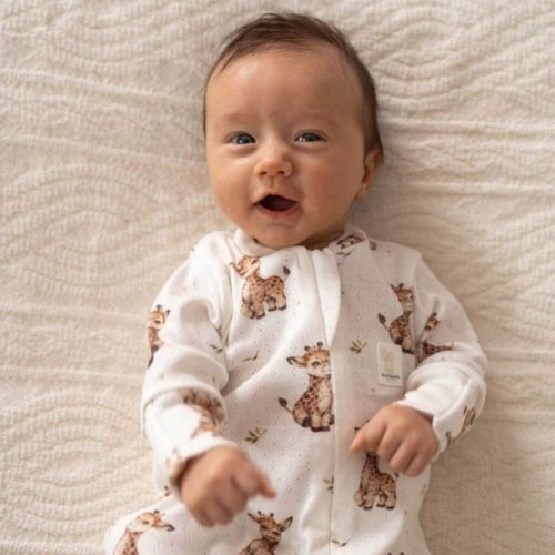 Babypakje printje giraffen, Babypakje wit, Seizoenpakje