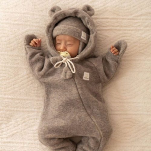 Merino wol babywinterpakje, Babypakje wintercollectie grijs, wol boxpakje baby, babypakje van merino wol