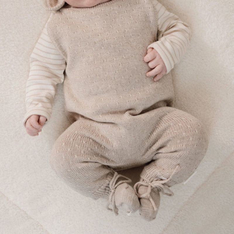 Gebreid babypakje, Gebreid pakje, Gebreid pakje beige