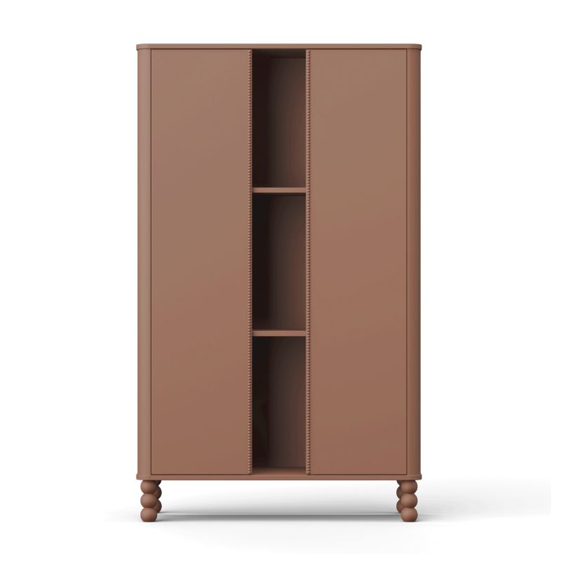 terracotta kinderkamer kledingkast terracotta kinderkamer kledingkast, van baby- tot kinderkamerkast, roze vitrinekast, woodluckdesign, roze opbergkast