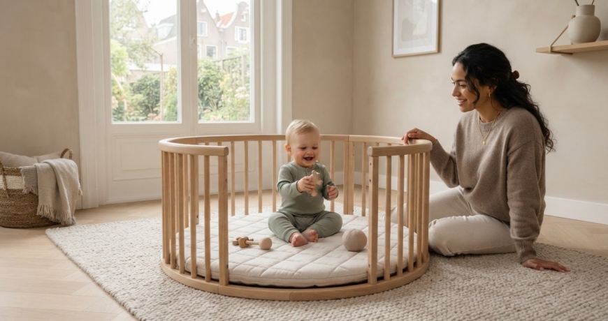 Ronde speelbox baby: zo maak je een fijne speelplek